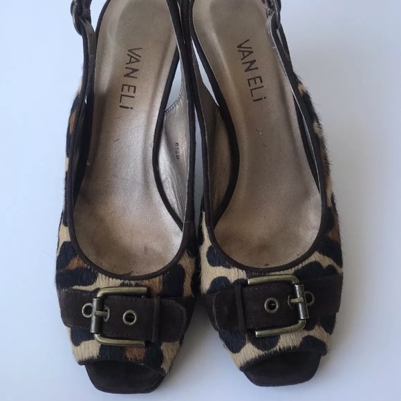Vaneli Leopard Print Mod Retro Heels - Picture 2 of 8